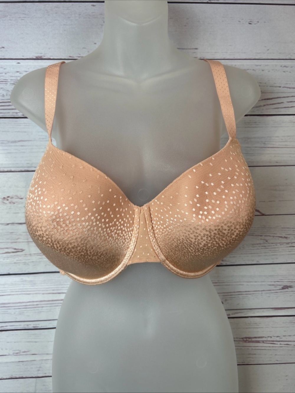 Wacoal Womens Back Appeal 42D Lightly Padded T-Shirt Underwire Bra Melon Pink